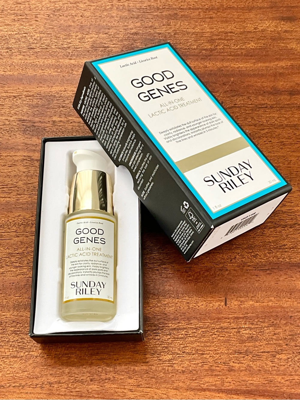 (1 oz) Sunday Riley Good Genes Lactic Acid Serum ~60% Full - Picture 2 of 5